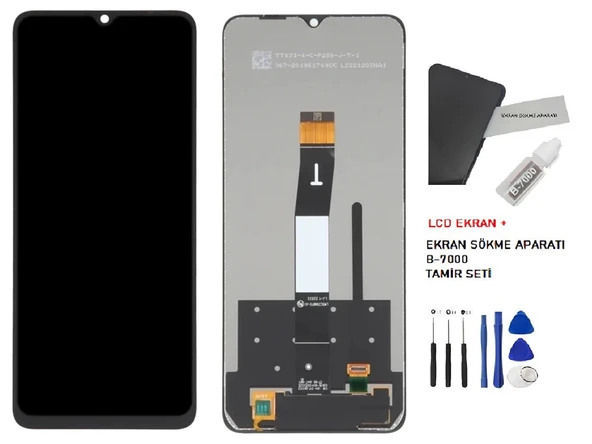 Tkgz - Xiaomi Redmi 14C Uyumlu Lcd Ekran Dokunmatik Orijinal + B-7000 + TAMİR SETİ