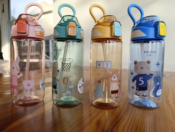 Shotay Çocuk Su Matarası Tritan Sarı 570Ml - Resim 3