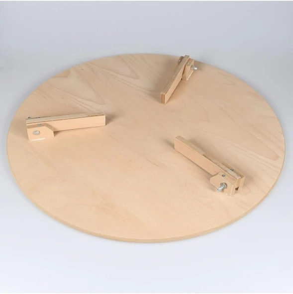 Ahşap Tahta Hamur Açma Sofrası 50 Cm Katlanır Ayaklı Hamur Tahtası - 2