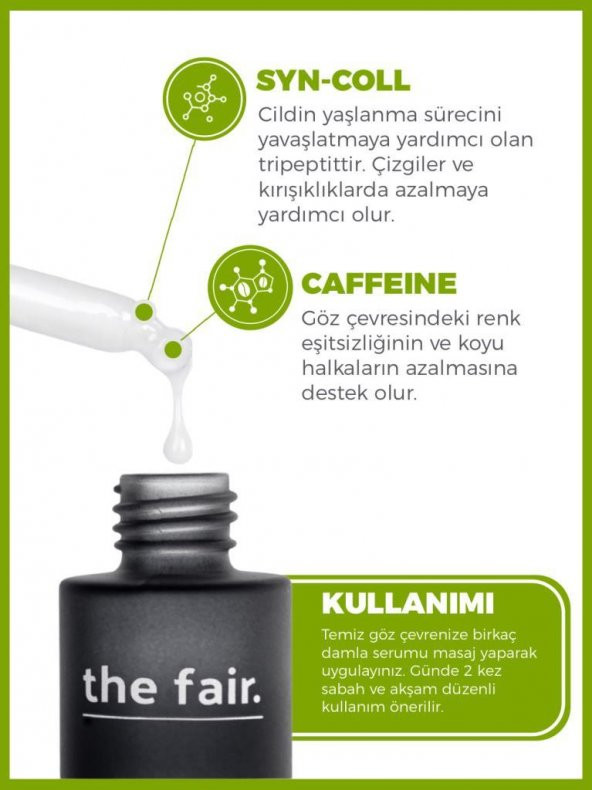the fair. Yoğun Nem Veren & Ton Eşitleyici  Vegan Yüz ve Göz Çevresi Bakım Seti - 3