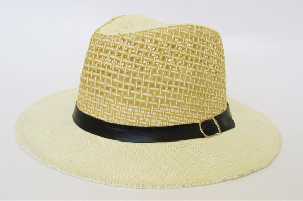 salarticaret Unisex Krem Geniş Kenarlı Fötr Panama Şapka
