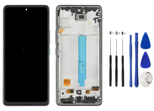 Samsung Galaxy A53 -5G Uyumlu Lcd Ekran Dokunmatik SERVİS Orijinali ÇITALI SİYAH + TAMİR SETİ