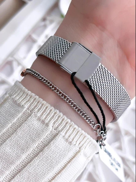 Daniel Klein Çelik Kordon 3 Atm Suya Dayanıklı Özel Tasarım Kadın Kol Saat+Bileklik VS.BLKT.0093 - Resim 3