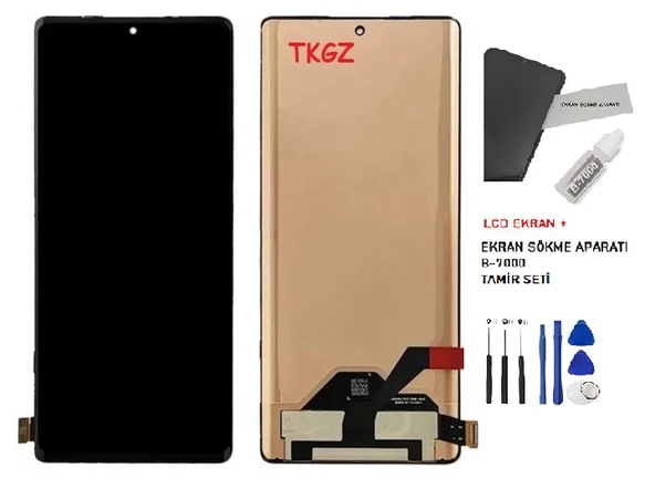 İnfinix Zero 30 Uyumlu Lcd Ekran Dokunmatik SERVİS Orijinali + B-7000 + SET