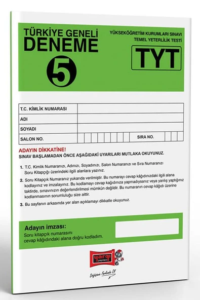 Yargı Yayınları TYT Türkiye Geneli Deneme 5