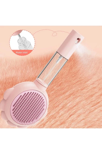 Tilbe Home 2'li Sprey Hazneli Otomatik Temizlenen Kedi Köpek Tüy Toplayıcı Tarak Evcil Pet Hayvan Tüy Fırçası - 4