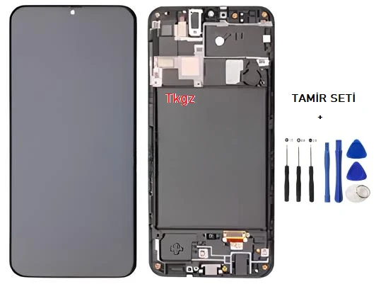 Samsung Galaxy A20 - SM-A205 Uyumlu Lcd Ekran Dokunmatik SERVİS Orijinali ÇITALI + TAMİR SETİ