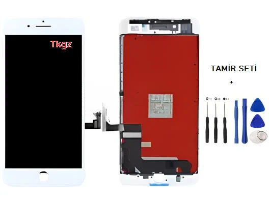 iPhone 7 PLUS Uyumlu Lcd Ekran Dokunmatik A+A KALİTE (LW MARKA) BEYAZ + TAMİR SETİ ürün görseli 1