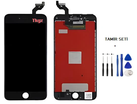 iPhone 6S PLUS Uyumlu Lcd Ekran Dokunmatik A+A KALİTE (LW MARKA) SİYAH + TAMİR SETİ ürün görseli 1