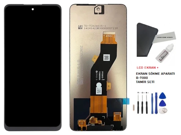 Tecno Spark 20 Pro Lcd Dokunmatik Ekran SERVİS Orijinali  + B-7000 + TAMİR SETİ ürün görseli 1