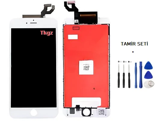 iPhone 6S PLUS Uyumlu Lcd Ekran Dokunmatik A+A KALİTE (LW MARKA) BEYAZ + TAMİR SETİ