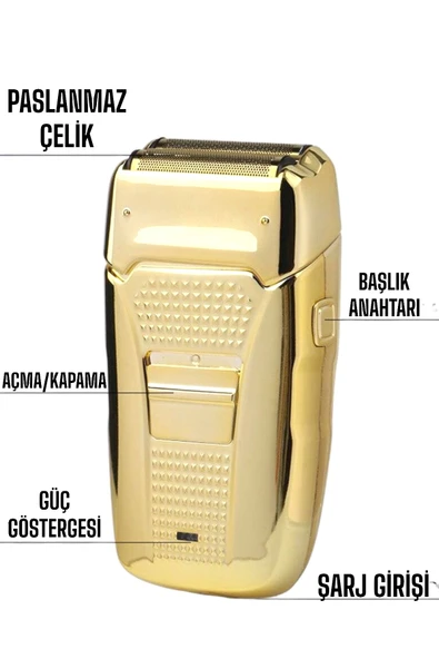 Tıraş Makinesi Sinek Kaydı Saç Sakal ve Vücut Tıraşına Uygun - 5
