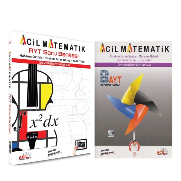Acil AYT Matematik Soru Bankası ve Deneme Seti 2 Kitap