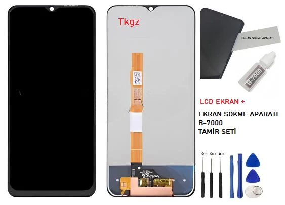 Vivo Y51 - 2020 - Uyumlu Lcd Ekran Dokunmatik SERVİS Orijinali + B-7000 + TAMİR SETİ ürün görseli 1
