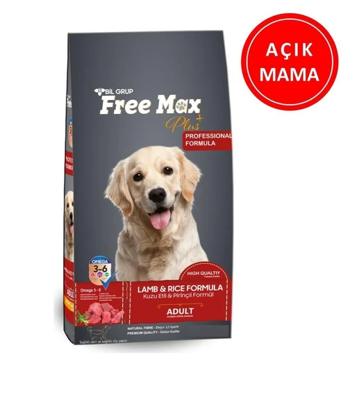 Free Max Kuzu Etli Yetişkin Kuru Köpek Maması 1 Kg AÇIK