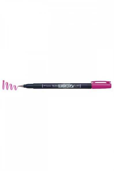 Tombow Fudenosuke Brush Pen Fırça Uçlu Kalem Sert Uç - Pembe