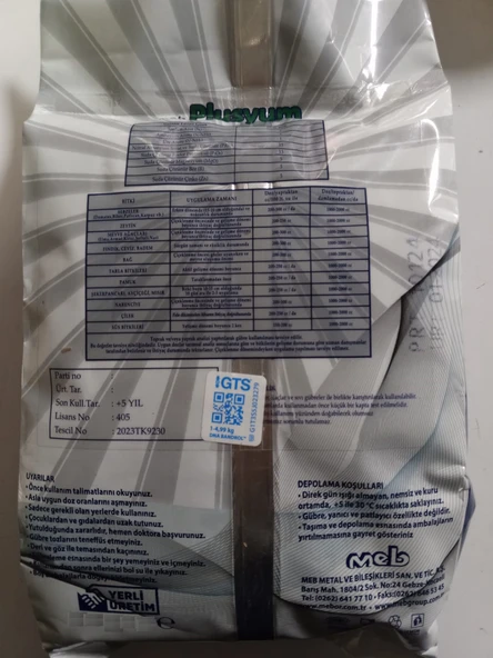 Mebor Plusyum 5 Kg - 5-5-0+(5MgO)+5B+5Zn NPK Gübresi - 2