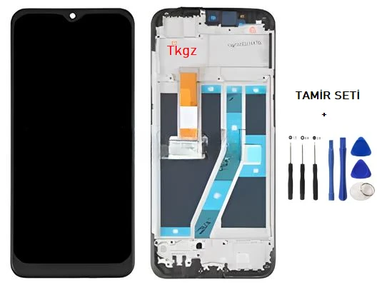 Oppo Realme C2 Uyumlu Lcd Ekran Dokunmatik SERVİS Orijinali ÇITALI + TAMİR SETİ