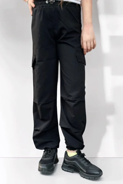 Kız Çocuk Kargo Cepli Paraşüt Pantolon 12158 - Resim 10