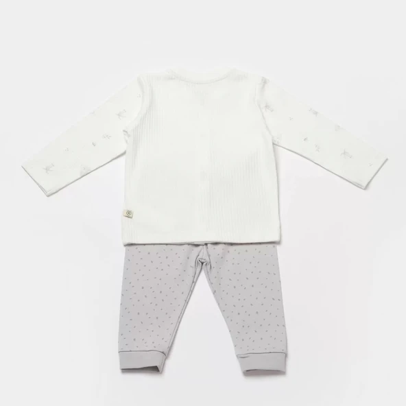 Koala Jungle Bebek Pijama Takımı  Gri - Resim 2