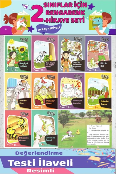 2.Sınıf Okumayı Sevdiren 10 lu Hikaye Seti 5 (32 sayfa) ürün görseli 1