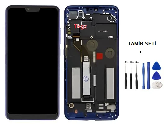 Xiaomi Mİ 8 LİTE Uyumlu Lcd Ekran Dokunmatik SERVİS Orijinali ÇITALI MAVİ + TAMİR SETİ