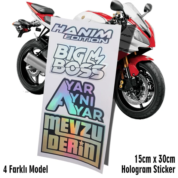 big boss hanım edition motosiklet araba kask laptop cam uyumlu sticker