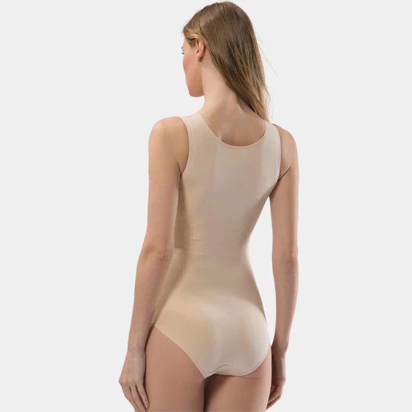 Türen Kadın Askılı Pamuklu Agraflı Body 286/Ten - 3