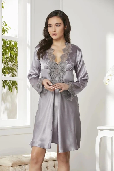 Pierre Cardin 6'lı Midi Gecelik Sabahlık Set 6335 Royal