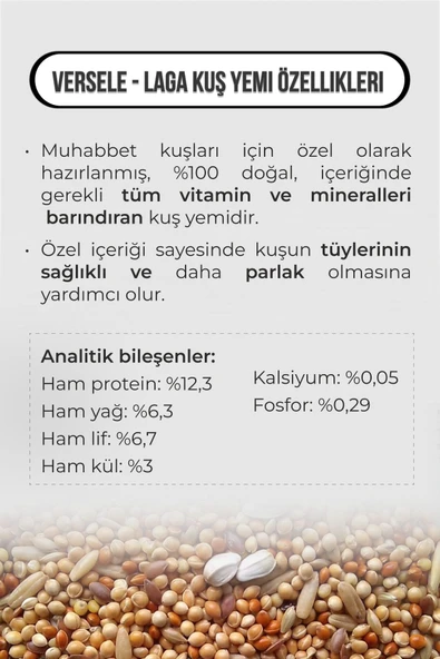 Versele Laga Prestige Budgies Muhabbet Kuşu Yemi 1 Kg - 3