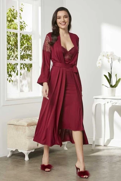 Pierre Cardin 6'lı Modal Gecelik Sabahlık Çeyiz Seti 5045