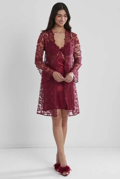 Pierre Cardin 6'lı Kaplı Midi Gecelik Sabahlık Set 6225