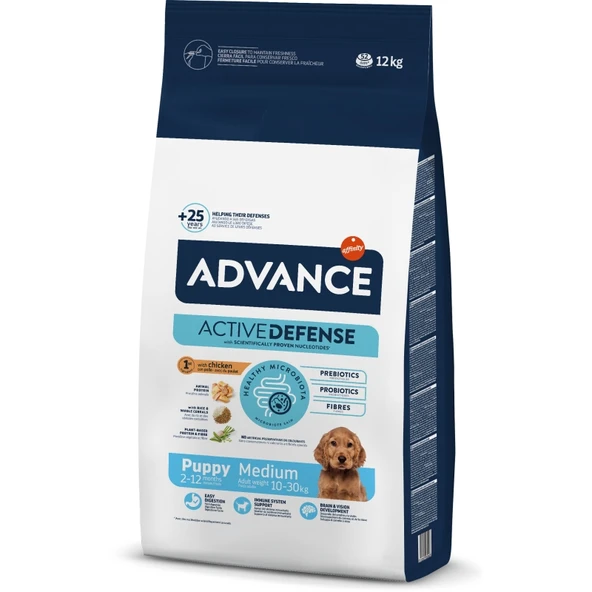 Advance Puppy Medium Tavuklu Orta Irk Yavru Köpek Maması 12 Kg