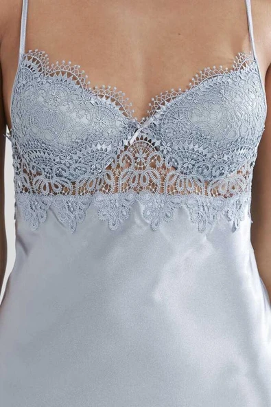 Pierre Cardin 6'lı Kaplı Gecelik Sabahlık Set 6325 Mist - 5