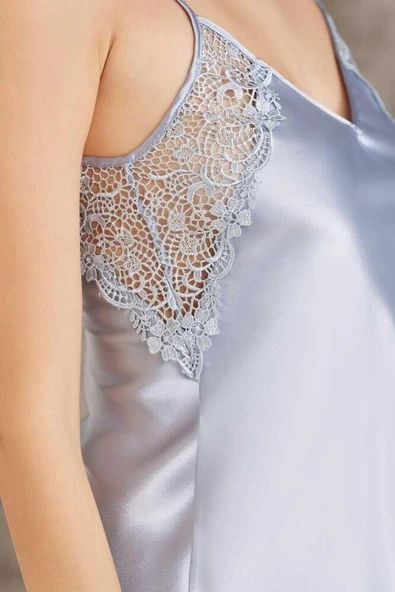 Pierre Cardin Saten Gecelik Sabahlık Pijama Şort Takım 6'lı Çeyiz Seti 6000 mist - 8
