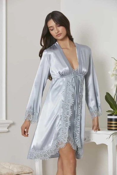 Pierre Cardin Kadın 4'lü Mist Saten Takım Gelin Çeyiz Seti 7045