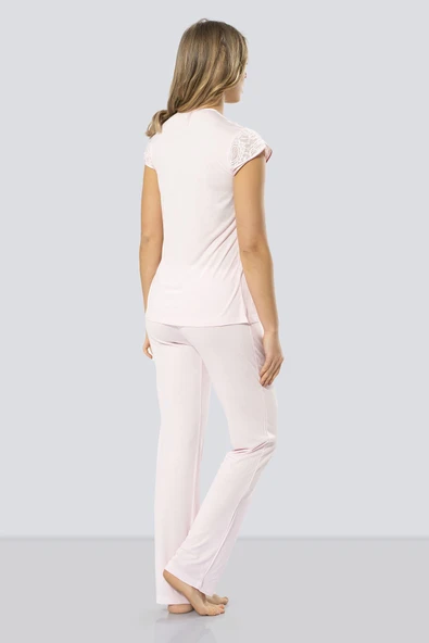 Dantelli Pijama Takımı 3199/Pembe - 6