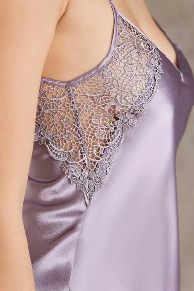 Pierre Cardin Saten Gecelik Sabahlık Pijama Şort Takım 6'lı Gelin Seti 6000 Royal - 8