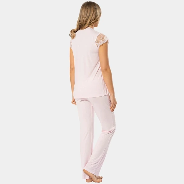 Dantelli Pijama Takımı 3197/Pembe - 3