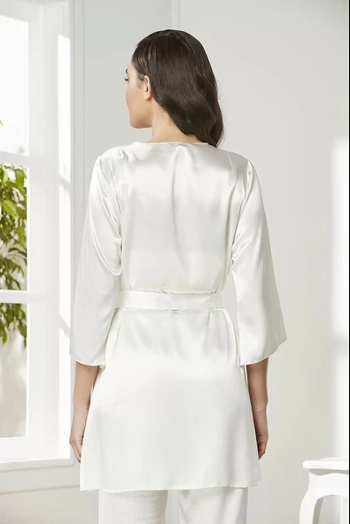 Pierre Cardin Kadife Saten 3'lü Pijama Takım 2075 - 5