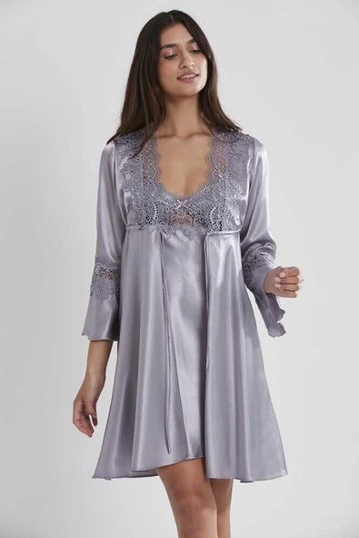Pierre Cardin 6'lı Royal Kaplı Gecelik Sabahlık Set 6325