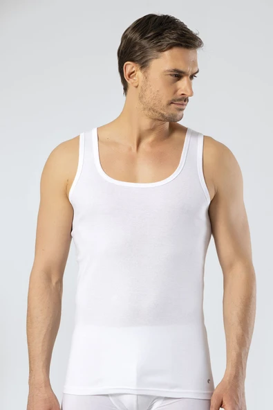 Cacharel Erkek 2'li %100 Pamuk Atlet 1501/Beyaz - 2