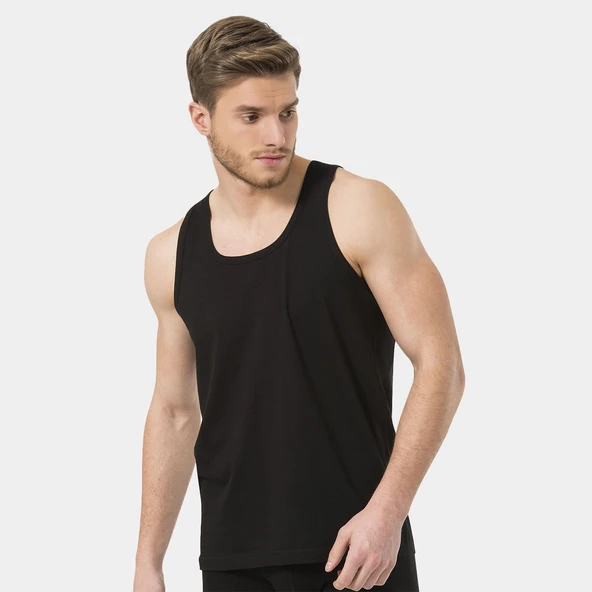 Türen Erkek Bantlı Atlet (2'li Paket) 110/Siyah - Resim 3