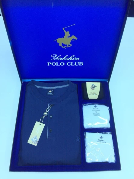 Polo Club Pijama Çamaşır Çorap Damat Set 873 - 2