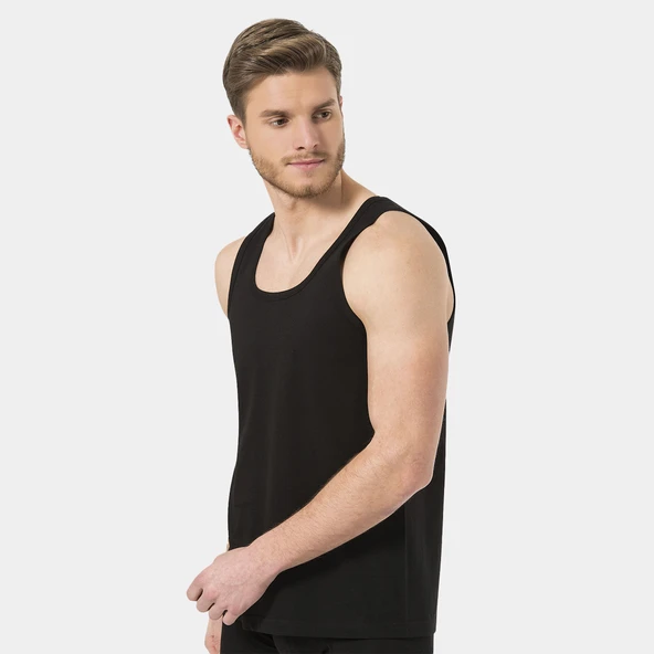 Türen Erkek Bantlı Atlet (2'li Paket) 110/Siyah - Resim 4