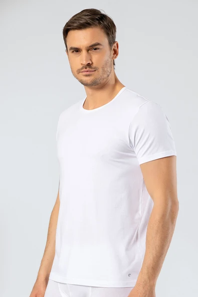 Cacharel - Bisiklet Yaka T-shirt 1305/Beyaz - 5