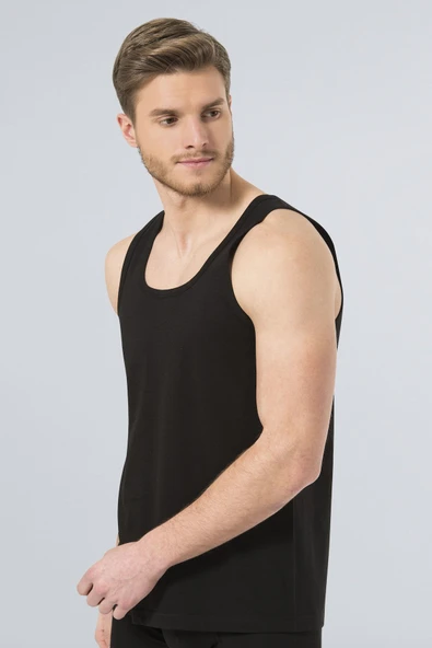 Türen Erkek Bantlı Atlet (2'li Paket) 110/Siyah - Resim 6