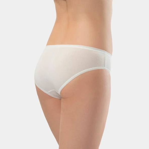 Türen Kadın Likralı 2'li Pamuklu Bikini Külot 230/Krem - 3