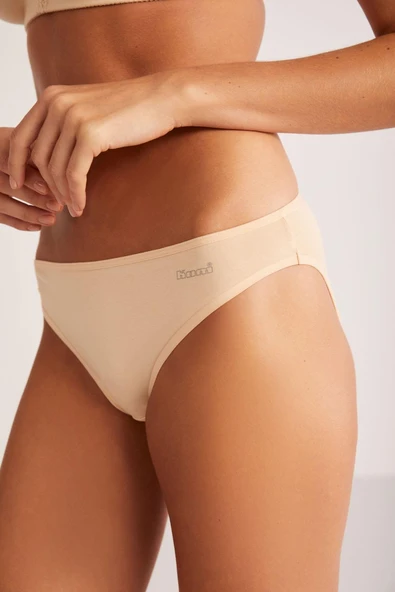 Kom Basic 2'li Bikini Kadın Külot Ten