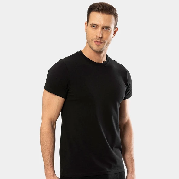 Cacharel Erkek Kısa Kollu T-shirt 1307/Siyah - 3